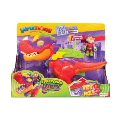 Superthings Δεινόσαυρος με Φιγούρα SuperDino V-Rex