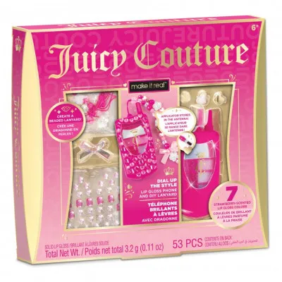 JUICY COUTURE DIAL UP THE STYLE LIP GLOSS PHONE AND DIY LANYARD