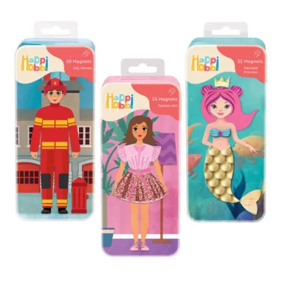 HappiHobbi Magnet Tins, assortment of 3
