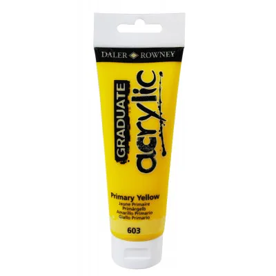 GRADUATE ACRYLIC 120ML PRIMARY YELLOW