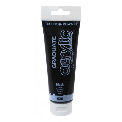 GRADUATE ACRYLIC 120ML BLACK