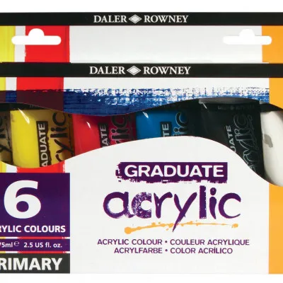 GRADUATE ACRYLIC PRIMARY SET 6X75ML