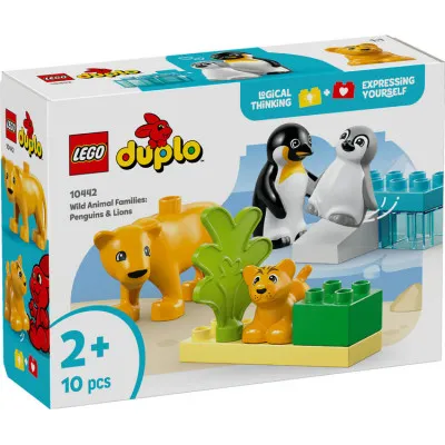 10442 WILD ANIMAL FAMILIES: PENGUINS & LIONS