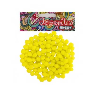 POMPONS ΚΙΤΡΙΝΟ ΧΡΩΜΑ 200 ΤΕΜAΧΙΑ ΜΕΓΕΘΟΣ 10 MM DESCRIBO * CN *