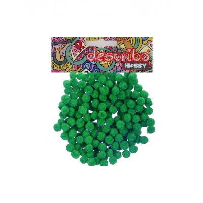 POMPONS ΠΡΑΣΙΝΟ ΧΡΩΜΑ 200 ΤΕΜAΧΙΑ ΜΕΓΕΘΟΣ 10 MM DESCRIBO * CN *