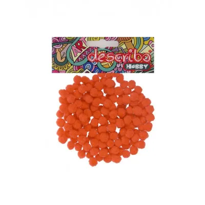 POMPONS ΠΟΡΤΟΚΑΛΙ ΧΡΩΜΑ 200 ΤΕΜAΧΙΑ ΜΕΓΕΘΟΣ 10 MM DESCRIBO * CN *
