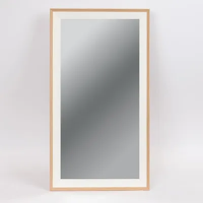 ΚΑΘΡΕΦΤΗΣ, ΠΛΑΣΤΙΚΟΣ, ΛΕΥΚΟ ΜΕ ΞΥΛΟ, 30x60cm