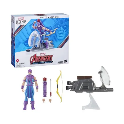 Hasbro Fans Marvel Avengers: Legends Series (60th Anniversary) - Beyond Earth's Mightiest - Hawkeye with Sky-Cycle Action Figure