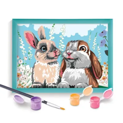 Paint & Frame Cute Bunnies