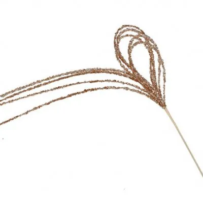 AX848 BEADED BOW SPRAY ROSE/GOLD 90CM