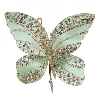 OR017 BUTTERFLY W/CLIP SLATE GREEN 20X15
