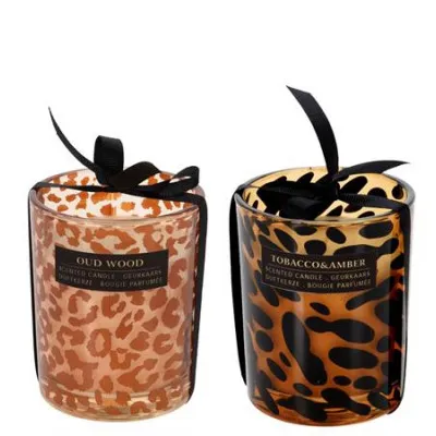 CA393 ΑΡΩΜΑΤΙΚΟ ΚΕΡΙ ΓΥΑΛ ΠΟΤΗΡΙ ΜΕ ANIMAL PRINT 2Χ
