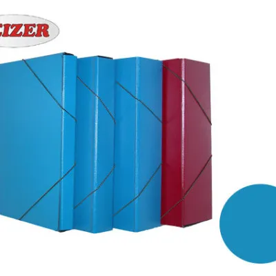 LEIZER ΚΟΥΤΙ ΜΕ ΛΑΣΤΙΧΟ FIBER 25x35x8εκ. KFL ΜΠΛΕ