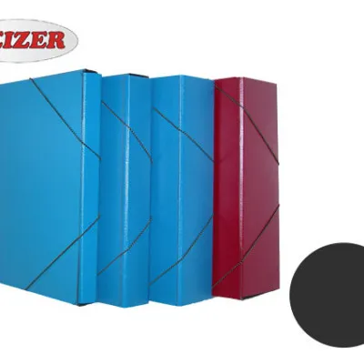 LEIZER ΚΟΥΤΙ ΜΕ ΛΑΣΤΙΧΟ FIBER 25x35x11εκ. KFL ΜΑΥΡΟ