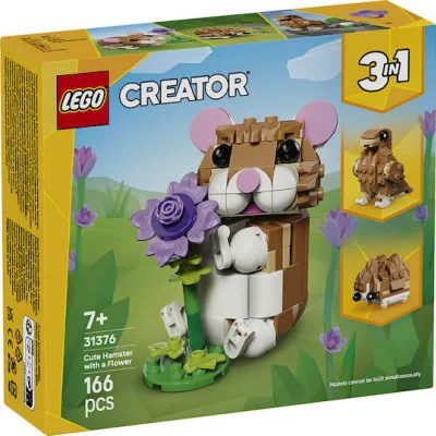 31376 CUTE HAMSTER WITH A FLOWER