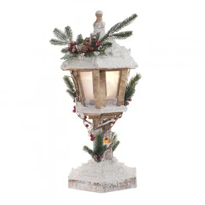ΦΑΝΑΡΙ LED ΞΥΛΙΝΟ NATURAL/ΛΕΥΚΟ 25Χ22Χ50