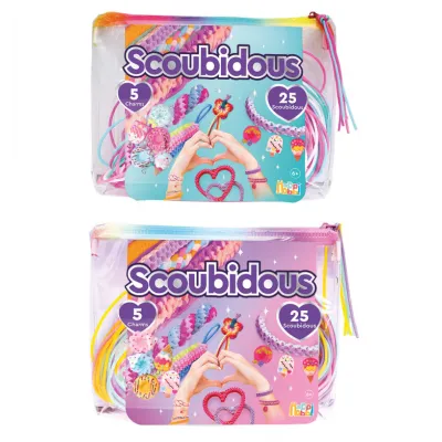 HappiHobbi Scoubidous Τσαντάκι 25 Scoubidous & Αξεσουάρ, assortment of 2