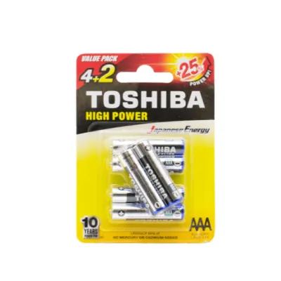 TOSHIBA ΜΠΑΤΑΡΙΑ ΑΑΑ ALKALINE BLISTER 4+2 LR03 /1.5V 00152654