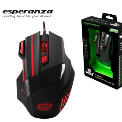 ESPERANZA GAMING ΠΟΝΤΙΚΙ USB WOLF EGM-201R ΚΟΚΚΙΝΟ