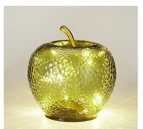 HE751 ΓΥΑΛΙΝΟ ΔΙΑΚΟΣΜΗΤΙΚΟ ΜΗΛΟ 15LED ΠΡΑΣΙΝΟ 15CM