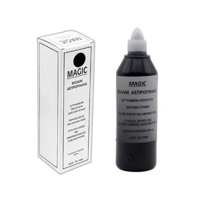 MAGIC ΜΕΛΑΝΙ ΜΑΡΚ.ΠΙΝΑΚΟΣ 200ml ΜΑΥΡΟ ΠΛΑΣΤ.ΜΠΟΥΚΑΛΙ