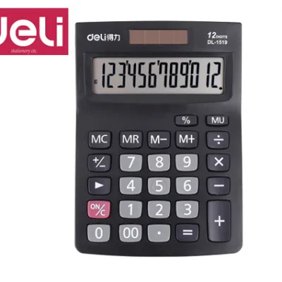 DELI ΑΡΙΘ/ΝΗ 12Ψ ΜΠΑΤ/ΗΛ. 14.6x10.3x3.2cm SMART E1519A ΜΑΥΡΗ